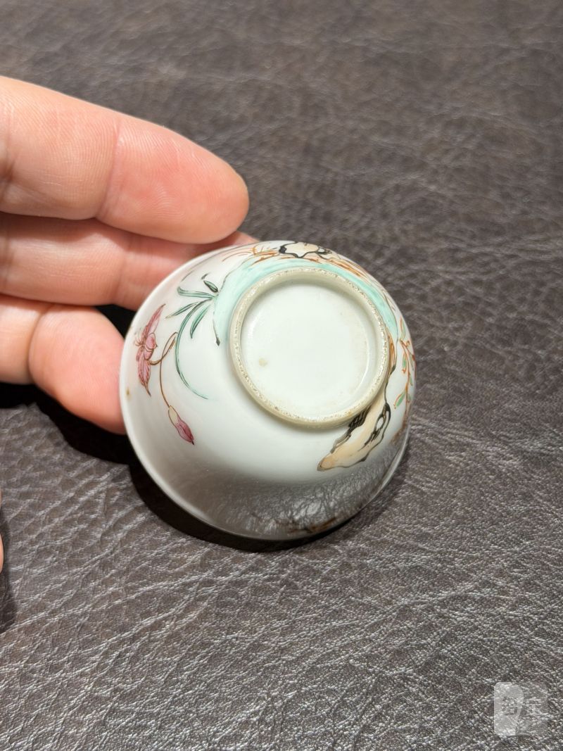 清乾隆 粉彩花鸟纹茶具一套25件 - 图19